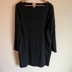 Duluth Trading Co. Women's Classic Boat Neck Black Pull On Dress Pockets Size XL